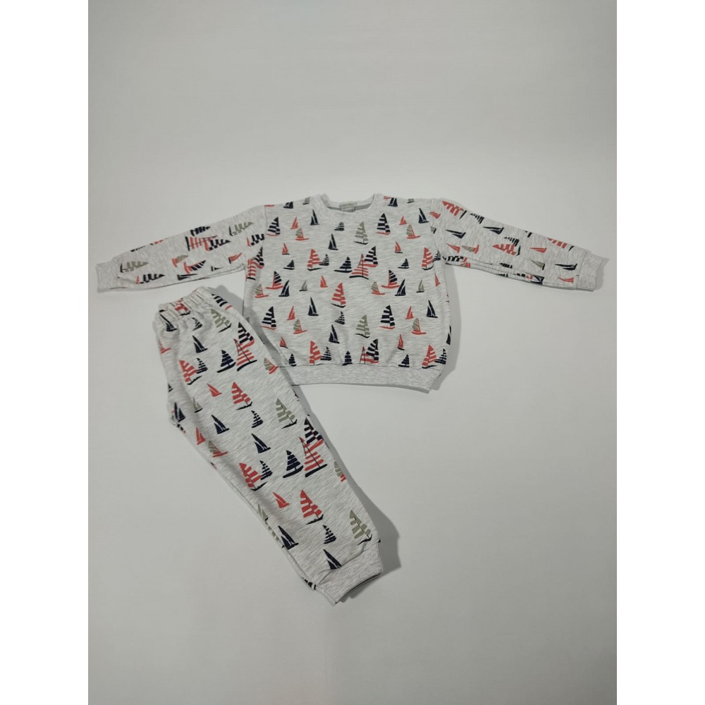 Zra Erkek Çocuk  Gemici Desenli Pijama Takımı