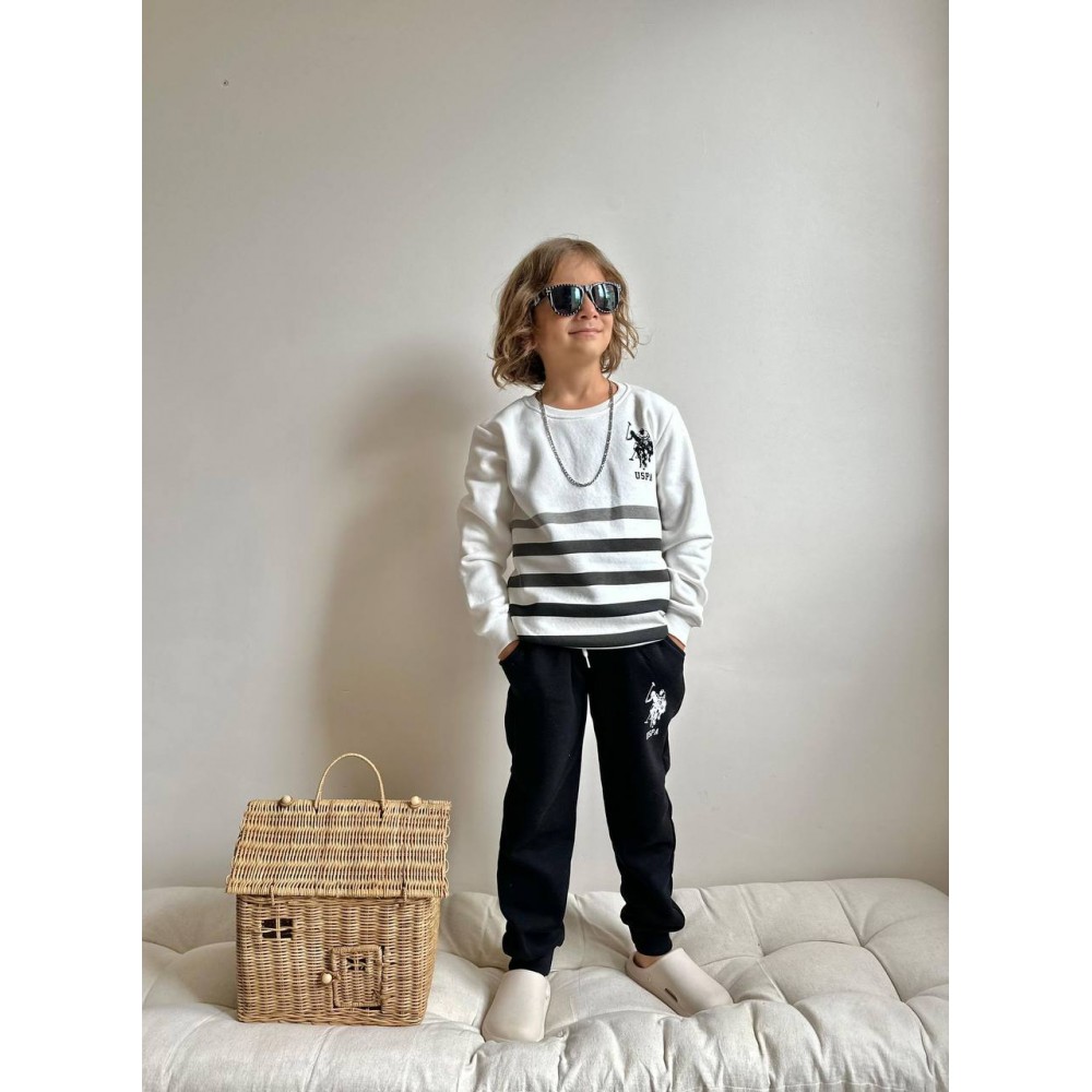 Erkek çocuk üç ip şardonlu takım