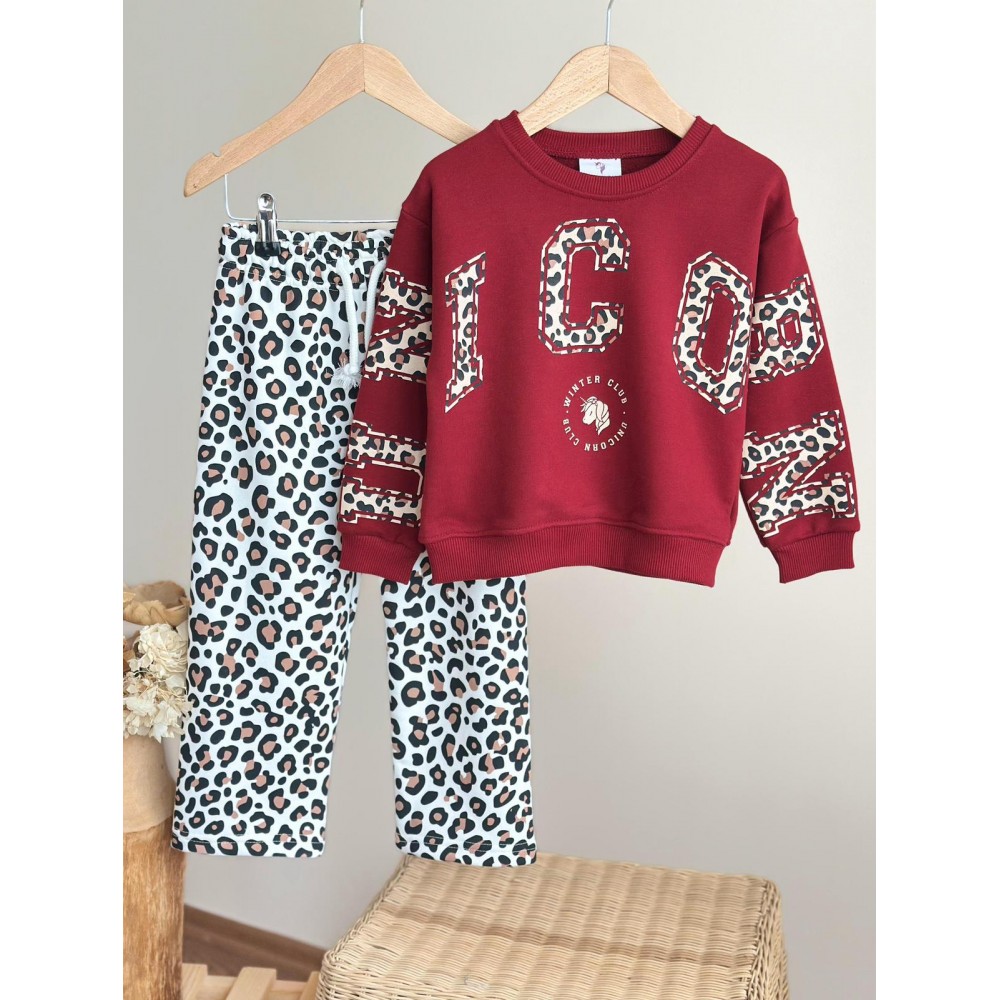 KIZ ÇOCUK LEOPARLI TAKIM